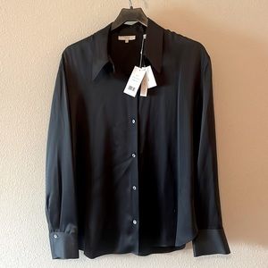 Black Vince Silk Blouse